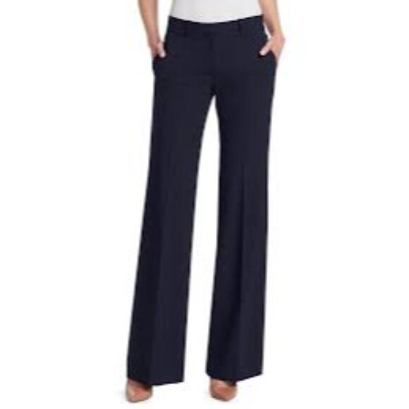 Theory Demitria 4 Bi-Stretch Twill Pants, Deep Navy, Size 12 - Picture 1 of 9